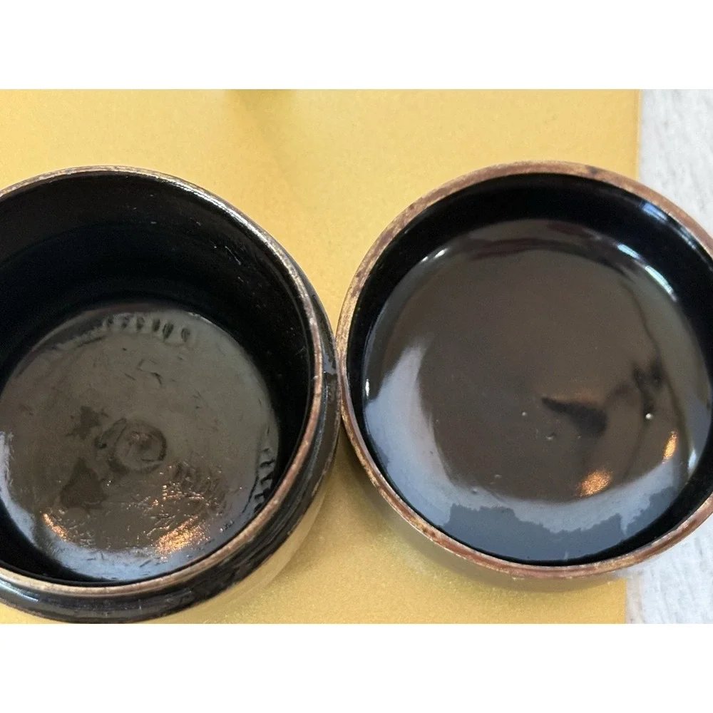 Japanese Black Lacquer Natsume Tea Caddy Matcha Powder Tea Ceremony Canister VTG